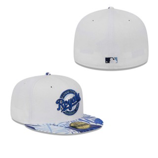 Kansas City Royals White Royal Flamingo 59FIFTY Fitted Hat