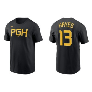 Ke'Bryan Hayes Pittsburgh Pirates Black City Connect Wordmark T-Shirt