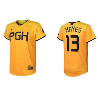Ke'Bryan Hayes Youth Pittsburgh Pirates Gold City Connect Jersey