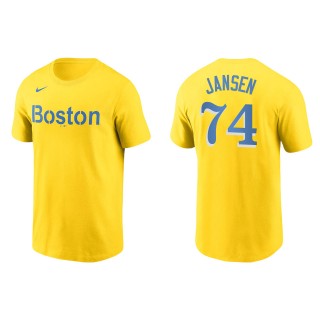Kenley Jansen Men's Boston Red Sox Nike Gold City Connect Wordmark T-Shirt