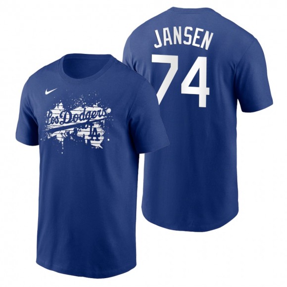 Los Angeles Dodgers Kenley Jansen Royal 2021 City Connect Graphic T-Shirt