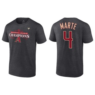 Ketel Marte Arizona Diamondbacks Charcoal 2023 National League Champions T-Shirt