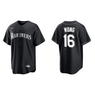 Kolten Wong Seattle Mariners Nike Black White Replica Jersey