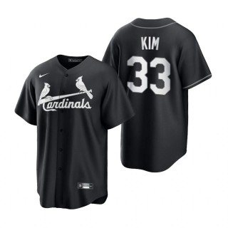 Kwang-hyun Kim Cardinals Nike Black White Replica Jersey