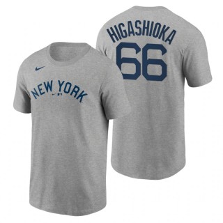 Kyle Higashioka Yankees 2021 Field of Dreams Gray Tee