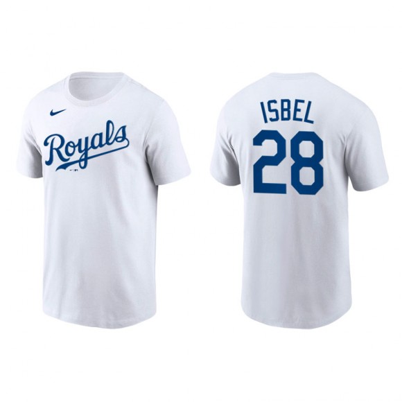 Kyle Isbel Kansas City Royals White Team Wordmark T-Shirt