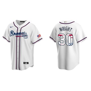 Kyle Wright Atlanta Braves White 2022 4th of July Independence Day Home Replica Jersey