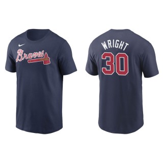 Kyle Wright Men's Braves Ronald Acuna Jr. Navy Name & Number T-Shirt