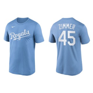 Kyle Zimmer Kansas City Royals Powder Blue Wordmark Legend T-Shirt