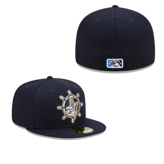 Lake County Captains Navy Marvel x Minor League 59FIFTY Fitted Hat