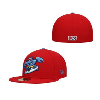 Lakewood Blueclaws Red Authentic Collection Team Home 59FIFTY Fitted Hat