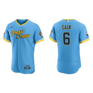 Lorenzo Cain Brewers Powder Blue 2022 City Connect Authentic Jersey