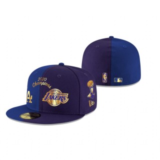 Los Angeles Royal Purple Dual City Champs Split 59FIFTY Fitted Hat
