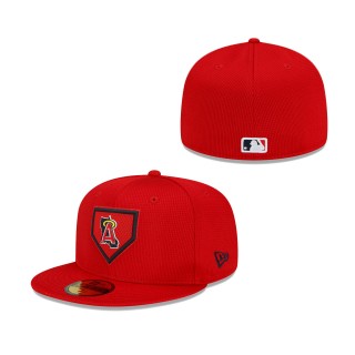 Los Angeles Angels 2022 Clubhouse 59FIFTY Fitted Hat Red