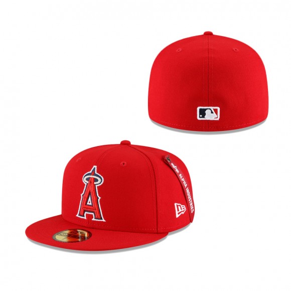 Los Angeles Angels x Alpha Industries 59FIFTY Fitted Hat Red
