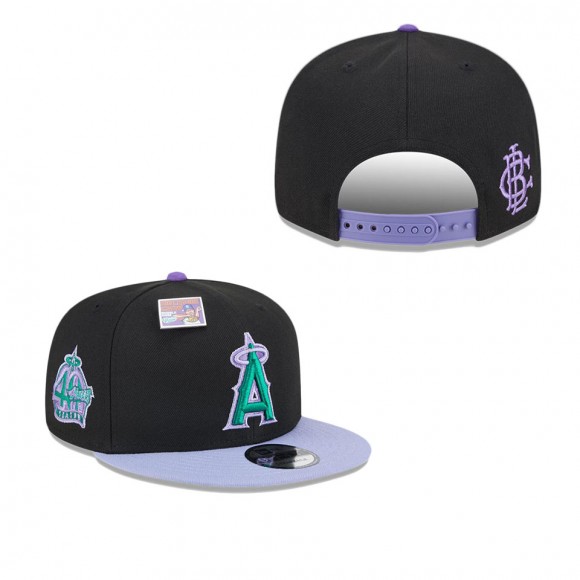 Los Angeles Angels Black Purple Grape Big League Chew Flavor Pack 9FIFTY Snapback Hat
