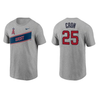 Los Angeles Angels C.J. Cron Gray Little League Classic Wordmark T-Shirt