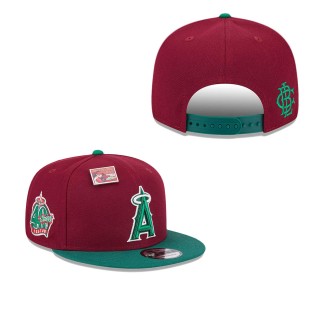 Los Angeles Angels Cardinal Green Strawberry Big League Chew Flavor Pack 9FIFTY Snapback Hat
