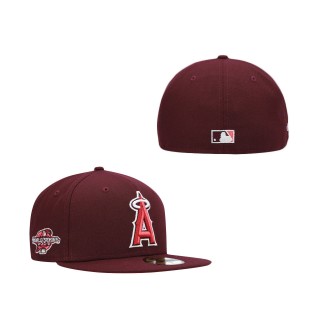 Los Angeles Angels Color Fam Lava Red Undervisor Fitted Hat Red