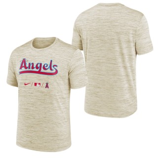 Men's Los Angeles Angels Nike Cream 2022 City Connect Velocity Performance T-Shirt