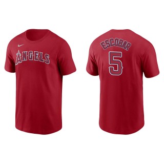Los Angeles Angels Eduardo Escobar Red Name Number T-Shirt