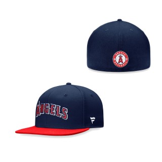 Los Angeles Angels Fanatics Branded Iconic Multi Patch Fitted Hat Navy Red