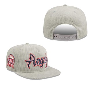 Los Angeles Angels Gray Corduroy Golfer Adjustable Hat