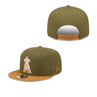 Men's Los Angeles Angels Green Brown Color Pack Two-Tone 9FIFTY Snapback Hat