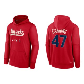 Griffin Canning Men's Los Angeles Angels Nike Red 2022 City Connect Authentic Collection Therma Performance Pullover Hoodie