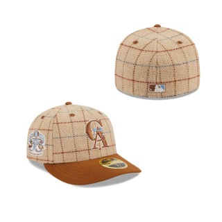 Los Angeles Angels Herringbone Check Low Profile Fitted Hat