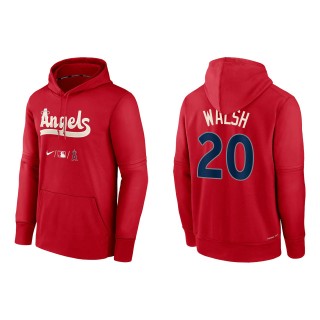 Jared Walsh Men's Los Angeles Angels Nike Red 2022 City Connect Authentic Collection Therma Performance Pullover Hoodie