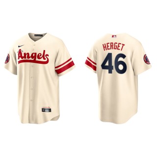 Jimmy Herget Men's Los Angeles Angels Nike Cream 2022 City Connect Replica Player Jersey