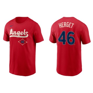 Jimmy Herget Men's Los Angeles Angels Nike Red 2022 City Connect Name & Number T-Shirt