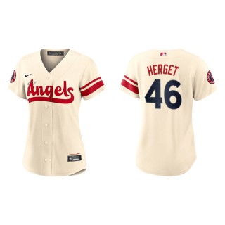 Jimmy Herget Women's Los Angeles Angels Nike Cream 2022 City Connect Replica Team Jersey