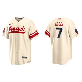 Jo Adell Men's Los Angeles Angels Nike Cream 2022 City Connect Replica Player Jersey