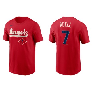Jo Adell Men's Los Angeles Angels Nike Red 2022 City Connect Name & Number T-Shirt
