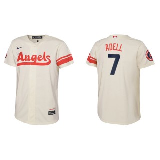 Jo Adell Youth Los Angeles Angels Nike Cream 2022 City Connect Replica Team Jersey