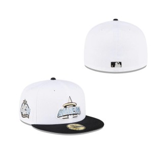 Los Angeles Angels Just Caps Optic White Fitted Hat