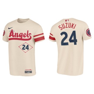 Kurt Suzuki Los Angeles Angels Cream 2022 City Connect T-Shirt