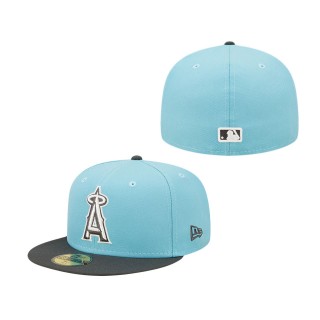 Men's Los Angeles Angels Light Blue Charcoal Two-Tone Color Pack 59FIFTY Fitted Hat