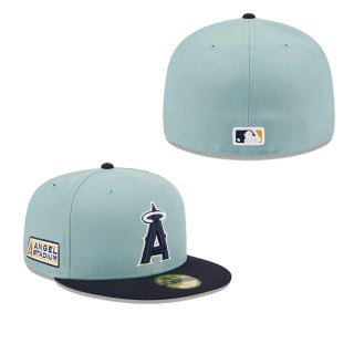 Los Angeles Angels Light Blue Navy Beach Kiss 59FIFTY Fitted Hat