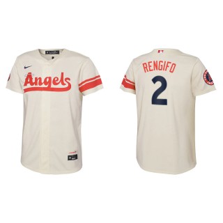 Luis Rengifo Youth Los Angeles Angels Nike Cream 2022 City Connect Replica Team Jersey