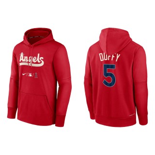 Matt Duffy Men's Los Angeles Angels Nike Red 2022 City Connect Authentic Collection Therma Performance Pullover Hoodie