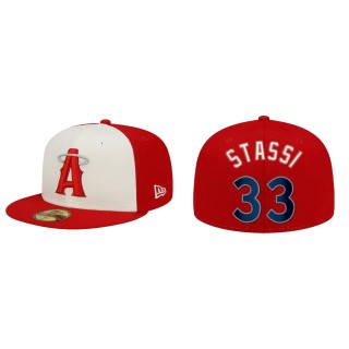 Max Stassi Los Angeles Angels Red 2022 City Connect 59FIFTY Fitted Hat