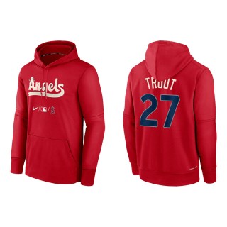 Mike Trout Men's Los Angeles Angels Nike Red 2022 City Connect Authentic Collection Therma Performance Pullover Hoodie