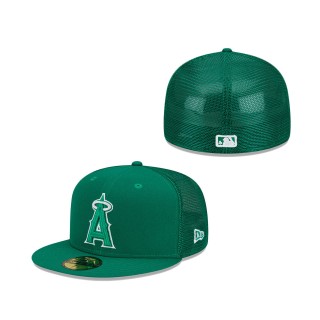 Los Angeles Angels 2022 St. Patrick's Day On-Field 59FIFTY Fitted Hat Green