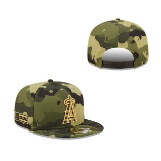 Los Angeles Angels New Era Camo 2022 Armed Forces Day 9FIFTY Snapback Adjustable Hat