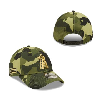 Los Angeles Angels New Era Camo 2022 Armed Forces Day 9FORTY Snapback Adjustable Hat