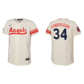 Noah Syndergaard Youth Los Angeles Angels Nike Cream 2022 City Connect Replica Team Jersey