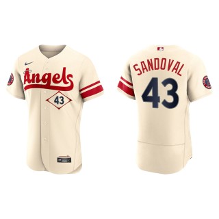 Patrick Sandoval Men's Los Angeles Angels Nike Cream 2022 City Connect Authentic Team Jersey